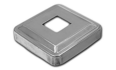 Низ стойки под трубу 20х20 мм, 66х66, высота 16 мм, полированный (AISI 304) k397 купить в Новосибирске