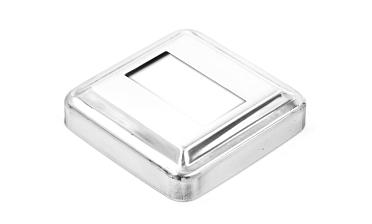 Низ стойки под трубу 40х20 мм, 66х66х0.6, высота 16 мм, полированный (AISI 304) k385-3 купить в Новосибирске