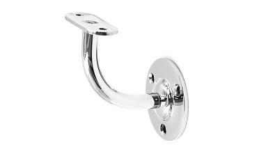 Пристенок с ложементом на плоскость, вынос 65х65, Ø60х3 мм, сварной, нержавеющая сталь AISI 304 полированная k234-5 купить в Новосибирске