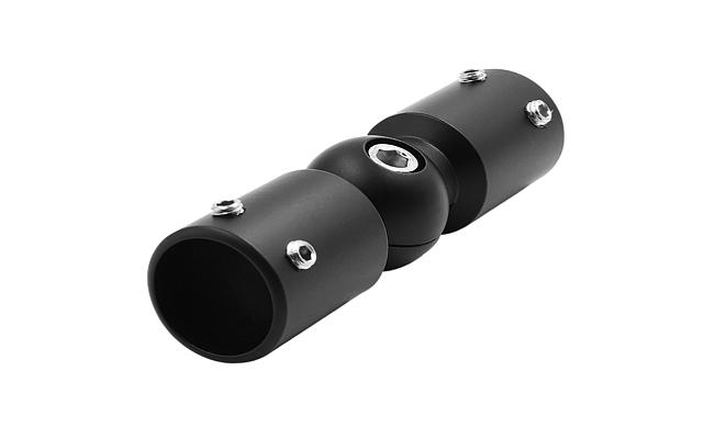  Соединитель трубы 19 мм шарнирный, цинк, черный t915 BZn