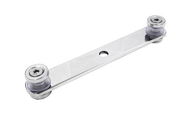 Стеклодержатель пластинчатый, под стекло 6-12 мм, полированный, по центрам 172х5 мм (AISI 304) k023-6 купить в Новосибирске