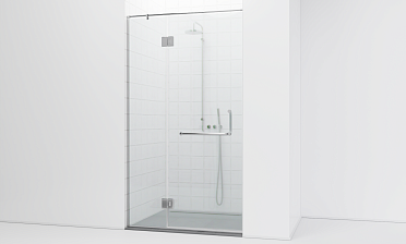 Комплект фурнитуры для душевой перегородки в проеме на профиле с глухим стеклом и дверью t561-1 купить в Новосибирске