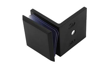  Коннектор для душевой кабины стена-стекло 90°, 45х45, цинк, черный, вырез 69 t732 BZn купить в Новосибирске