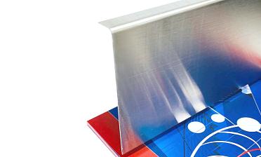 Тыльная накладка из шлифованной нержавейки на профиль т100 15.5х101 мм длина 2 м т100-10 купить в Новосибирске