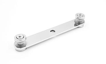 Стеклодержатель пластинчатый штампованный 3хМ8, по центрам 170х4 мм, полированный, шайбы 4 мм штамп., под стекло 6-12 AISI201 k047-6 купить в Новосибирске