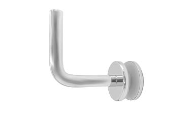 Держатель поручня к стеклу, вынос 60х70, Ø43х5 мм для стекла 10-12мм, (AISI 304) k008-5 купить в Новосибирске