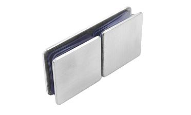 Коннектор для душевой кабины стекло-стекло 180°, 45х45, нерж 304, вырез 64 t724 SSS купить в Новосибирске