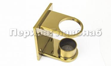 Боковой крепеж С-пластина стакан для Ø38.1 мм, под золото (AISI 304) Фk339-88 купить в Новосибирске