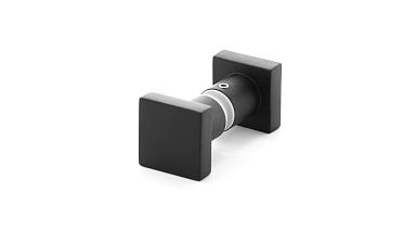 Ручка-кноб квадратная, для стекла 6-12мм, черная t669 Bl купить в Новосибирске