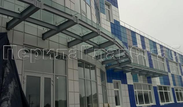 пос. Першино козырек на подконструкции в Новосибирске. Готовые проекты ПерилаГлавСнаб