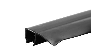 Уплотнитель для стекла 8 мм, непрозрачный черный, 90°, стекло-стекло 2200 мм t215-2 Bl-U купить в Новосибирске