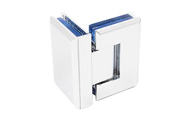 Петля для душевой кабины стекло-стекло 90° 90х55 мм цинк, полированная t304 PZn купить в Новосибирске