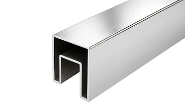 Труба 40х40 мм с пазом 24 х 24 под стекло, шлифованная, AISI201, k856-4 купить в Новосибирске