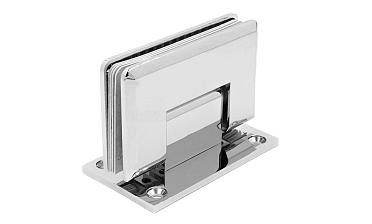 Петля для душевой кабины стена-стекло 90° 90х55 мм латунь-хром, полированная t301 PC купить в Новосибирске