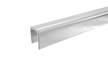 Профиль П-образный, L=2000 мм, t=1.5 мм, для стекла 12 мм, полир. (AISI 304) Ф-0454 купить в Новосибирске