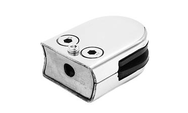 Стеклодержатель штампованный под стекло 8мм (4+4 мм), под стойку Ø38.1 мм 40х22х54, полированный (AISI 304) k538-2 купить в Новосибирске