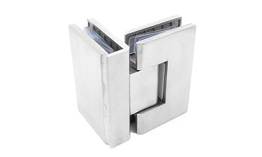 Петля для душевой стекло-стекло 90х55 мм, 90°, нержавеющая сталь AISI 304, шлифованная t304-2 SSS купить в Новосибирске