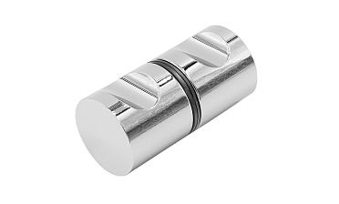 Ручка-кноб для двери 32х38 мм латунь-хром, полированная t696 PC купить в Новосибирске