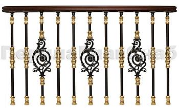 Латунные перила для лестниц серии – Намибия L07 в Новосибирске. Готовые проекты ПерилаГлавСнаб