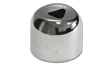 Наконечник штампованный (СПС) прямой 90° на трубу Ø25 мм, для поручня Ø38.1 мм, полированный, нержавеющий, AISI 201, k071-3 купить в Новосибирске