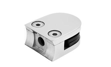 Стеклодержатель литой под стекло 8 мм (4+4 мм), под стойку Ø38.1 мм, (40х22х49), полированный AISI 316 k001-5 купить в Новосибирске