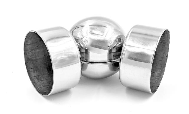 Поворот поручня, шаровый под Ø50.8х0.8 мм, полированный AISI 201 k053-7