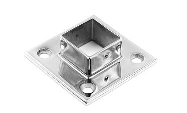 Фланец для трубы 40х40 мм, литой, полированный, (AISI 304) k223 купить в Новосибирске