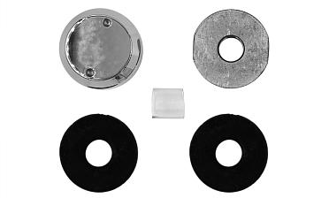 Комплект торцевого крепления несущего стекла, гайка-шайба Ø50х10х18 мм с внутренней резьбой М16, полированный (aisi 201) k277-5 купить в Новосибирске