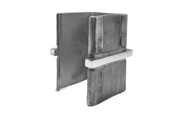 Соединитель для поручня 40х40 мм с пазом, полированный (AISI 304) Фk545-2 купить в Новосибирске