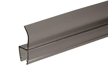 Уплотнитель для стекла 8мм, полупрозрачный черный, 180°, стекло-стекло 2,2 м  t204-2 BL купить в Новосибирске