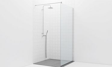 Стационарная душевая перегородка на профиле t581-1 купить в Новосибирске