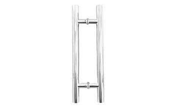 Ручка для стеклянной двери рейлинг двухсторонняя для стекла 8-12 мм, 32х1500х1800 мм, полированная t633-1800 PSS  купить в Новосибирске
