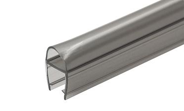 Уплотнитель для стекла 8мм, полупрозрачный черный, дверь-стекло 2,2 м t212-2 BL купить в Новосибирске