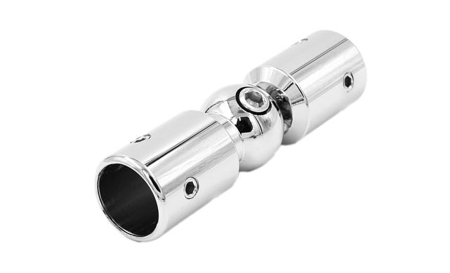 Соединитель трубы 19 мм, шарнирный, нержавеющая сталь AISI 304, полированная t915 PSS