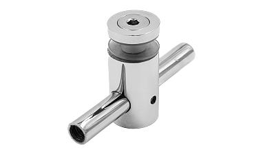 Спайдерный стеклодержатель для стекла 10 мм (5+5 мм), полированный, регулируемый (AISI 201) k215 купить в Новосибирске