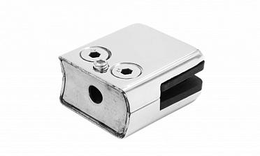 Стеклодержатель штампованный  под стекло 8 мм (4+4 мм), квадратный, под стойку Ø38.1 мм (40х24х48), полированный (AISI 304) k351 купить в Новосибирске