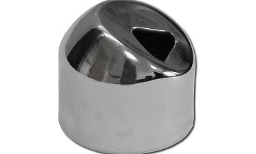 Наконечник штампованный (СПС) косой 30° на трубу Ø25 мм, для поручня Ø38.1 мм, полированный, нержавеющий, AISI 201, k072-3 купить в Новосибирске