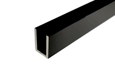 П-образный профиль 19x13, L=2200, под стекло 8 мм, алюминий анодированный в черный глянцевый t756 AND BL купить в Новосибирске