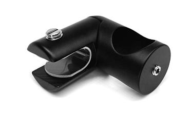 Держатель стекла сквозной боковой, для трубы 19 мм, черный, t912 Bl купить в Новосибирске