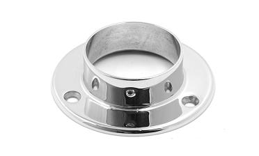 Фланец для трубы Ø50.8 мм, литой, полированный под 3 самореза 4.8 мм (AISI 304) k022 купить в Новосибирске