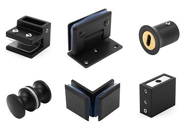 Черная фурнитура для душевых кабин купить в Новосибирске