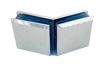 Коннектор для душевой кабины стекло-стекло 135°, 45х45, цинк , вырез 71 t736 PZn купить в Новосибирске