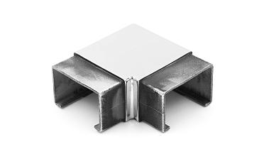 Отвод для поручня с пазом 40х60 мм, полированный (AISI 304) k542 купить в Новосибирске