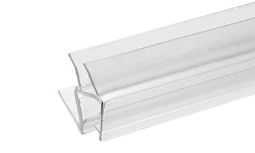 Уплотнитель пластиковый для стекла в душевую кабину 8 мм стена-стекло 2200 мм  t206 купить в Новосибирске