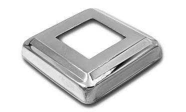 Низ стойки фигурный под трубу 40х40 мм, 82х82х0.8, высота 19 мм, полированный (AISI 304) k030 купить в Новосибирске