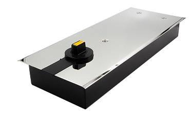 Доводчик для стеклянной двери до 100 кг EN4, напольный, 500 тыс, циклов, нержавеющая сталь AISI 304, полированная t184-3 PSS  купить в Новосибирске