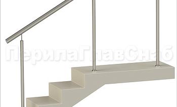 Нержавеющие ограждения без ригелей для крыльца в Новосибирске. Готовые проекты ПерилаГлавСнаб