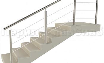 Заполнение из 3ми тросиков (тросик в оболочке) + наконечник для крыльца в Новосибирске. Готовые проекты ПерилаГлавСнаб