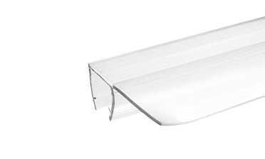 Уплотнитель для стекла 8мм, прозрачный, 90°, стекло-стекло 2,2 м., длина уса 17 мм t215-2 купить в Новосибирске