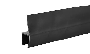 Уплотнитель для стекла 8 мм, непрозрачный черный, 180°, стекло-стекло 2200 мм t204-2 BL-U купить в Новосибирске